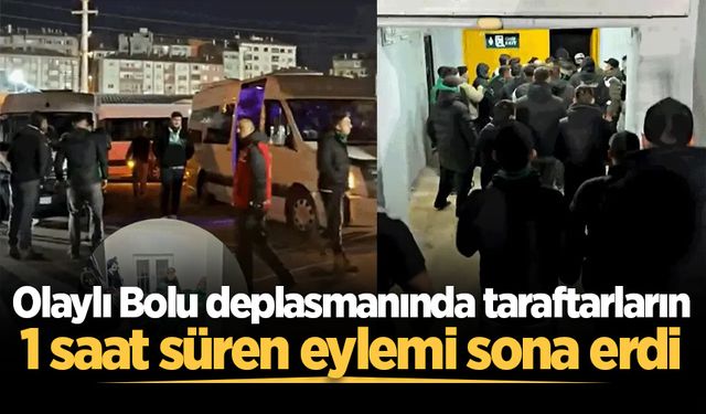 Olaylı Bolu deplasmanında taraftarların 1 saat süren eylemi sona erdi