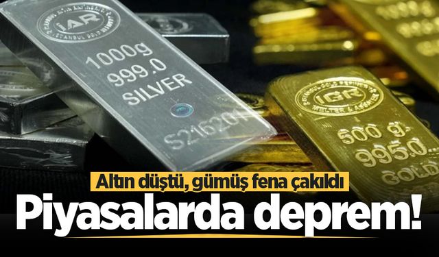 Piyasalarda deprem! Altın düştü, gümüş fena çakıldı