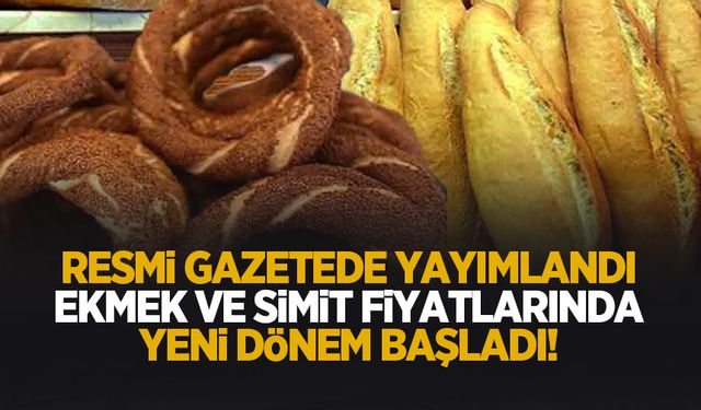 Ekmek ve simit fiyatlarında yeni dönem