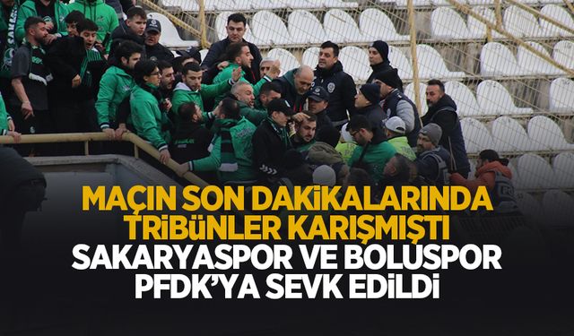 Olaylı maç PFDK'lık oldu; Sakaryaspor'a ceza yolda