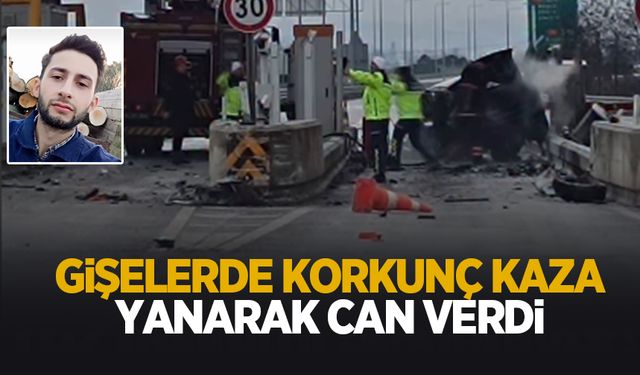 Korkunç kaza; Yanarak can verdi