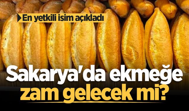 Sakarya'da ekmeğe zam gelecek mi? Federasyon Başkanı açıkladı