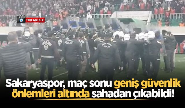 Sakaryaspor, maç sonu geniş güvenlik önlemleri altında sahadan çıkabildi!