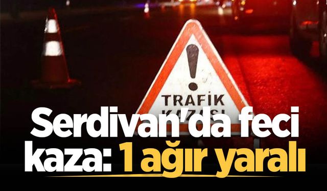 Serdivan'da feci kaza: 1 ağır yaralı
