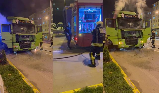 Panik anları; Bir anda alev aldı