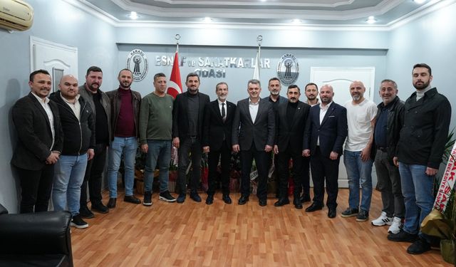 Karasu Belediyesi’nden Esnaf Odasına hayırlı olsun ziyareti