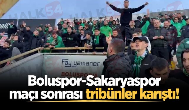 Boluspor-Sakaryaspor maçı sonrası tribünler karıştı!