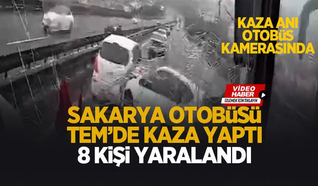 Sakarya otobüsü kaza yaptı. 8 yaralı