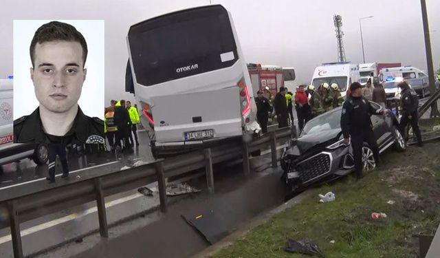 Kuzey Marmara Otoyolu'ndaki kazada 1 polis memuru şehit oldu