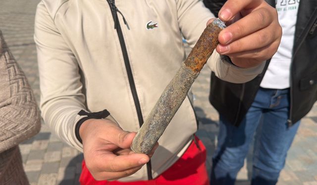 Göl kıyısında top mermisi bulundu