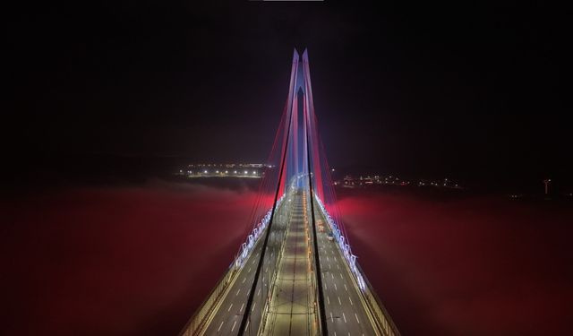 Yavuz Sultan Selim Köprüsü’nde sis manzarası mest etti