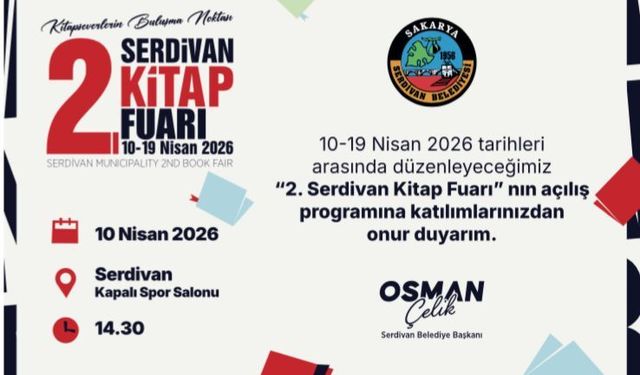 2. Serdivan Kitap Fuarı kapılarını açıyor