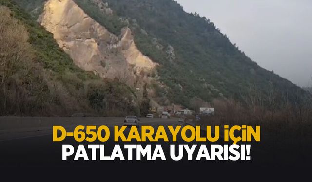 Geyve Boğazı'nda kayalar karayoluna iner uyarısı