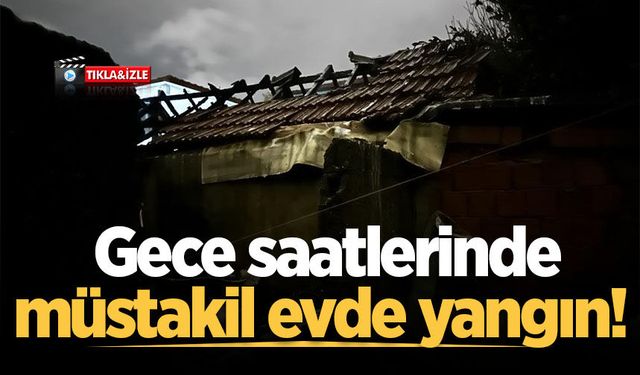 Gece saatlerinde müstakil evde yangın!