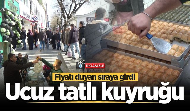 Adapazarı'nda ucuz tatlı kuyruğu: Fiyatı duyan sıraya girdi