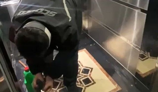 Asansöre tuvaletini yapan kuryeye asansörü temizlettiler