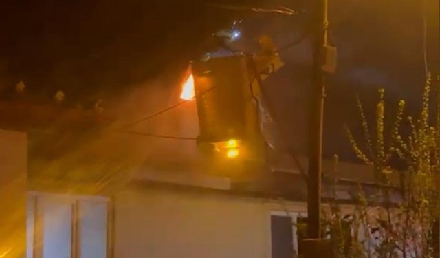 Bolu’da 2 katlı evin bacasında yangın