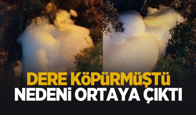 Dere bu yüzden köpürmüş