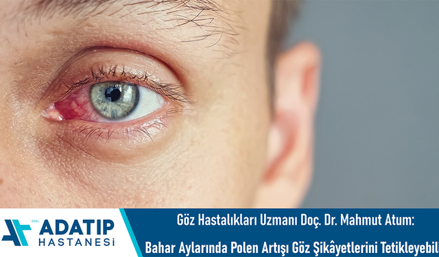 Göz Hastalıkları Uzmanı Doç. Dr. Mahmut Atum: Bahar aylarında polen artışı göz şikâyetlerini tetikleyebilir