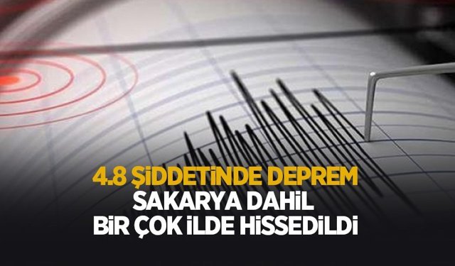 4.8 şiddetinde deprem; Sakarya'da da hissedildi