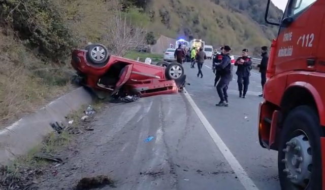 Orman Bölge Müdürlüğü görevlilerini taşıyan araç takla attı: 3 yaralı