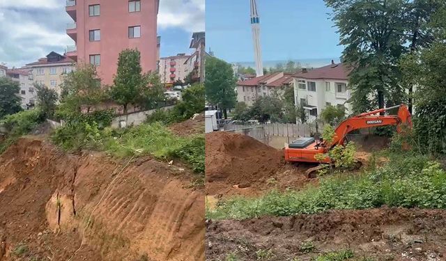 Toprak kaydı, bina sakinleri sokağa döküldü