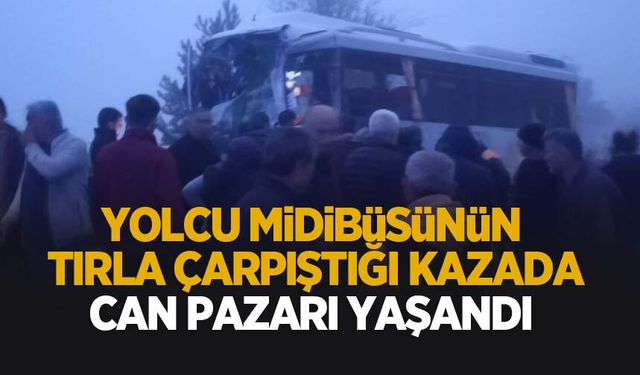 Tır yolcu midibüsüne çarptı: 3 ağır yaralı