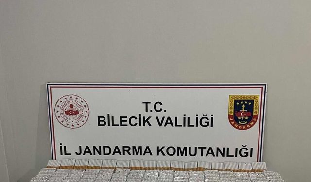 Bilecik'te 9 bin 320 adet doldurulmuş makaron ele geçirildi