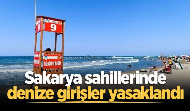 Sakarya sahillerinde denize girişler yasaklandı