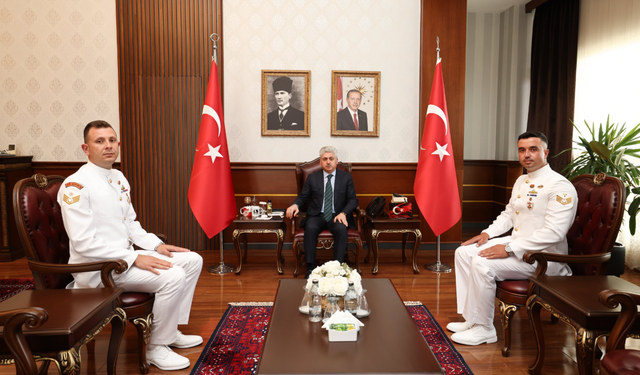 Vali Doğan, Sahil Güvenlik personelini kabul etti