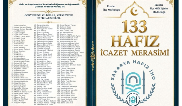 Sakarya’da 133 hafız için icazet merasimi düzenleniyor