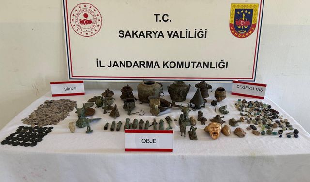Sakarya'da 'Anadolu Mirası' operasyonu: 806 parça tarihi eser ele geçirildi