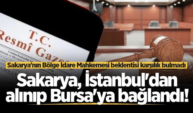 Resmi Gazete'de yayımlandı: Sakarya'nın yargı çevresi değişti!