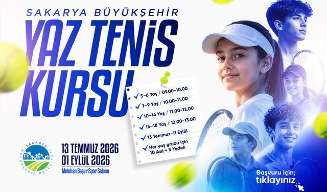 Yaz Spor Okulları’nda tenis kursları başlıyor