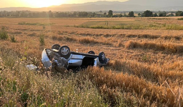 Tarlaya uçan otomobil hurdaya döndü: Sürücü kayıplara karıştı