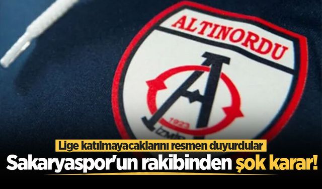 Sakaryaspor'un rakibinden şok karar! Lige katılmayacaklarını resmen duyurdular
