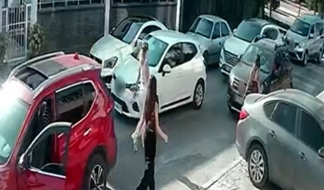 7 aylık bebeğin ve çocuğun olduğu aracın önünü kestiler