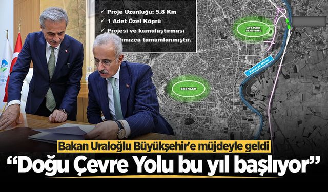 Bakan Uraloğlu Büyükşehir'e müjdeyle geldi: “Doğu Çevre Yolu bu yıl başlıyor”