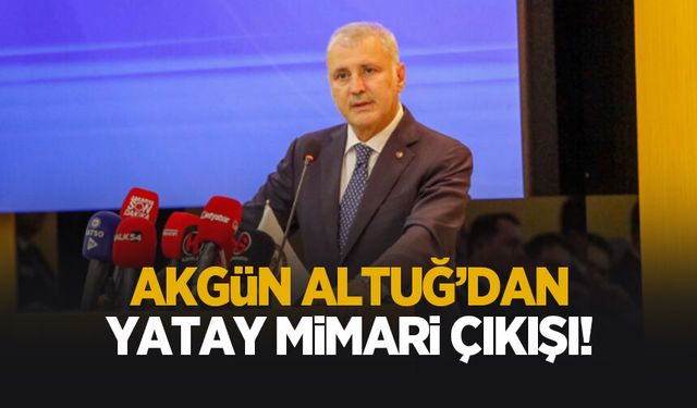 Altuğ’dan yatay mimari çağrısı: Bu inattan vazgeçmemiz gerekiyor