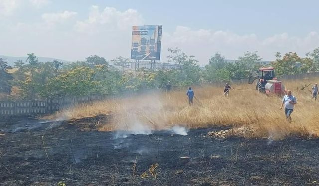 Bilecik’te otluk alanda yangın