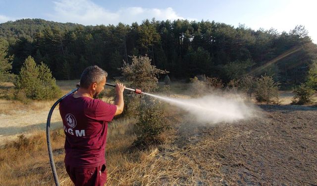Köylülerin su tankerli müdahalesi faciayı önledi