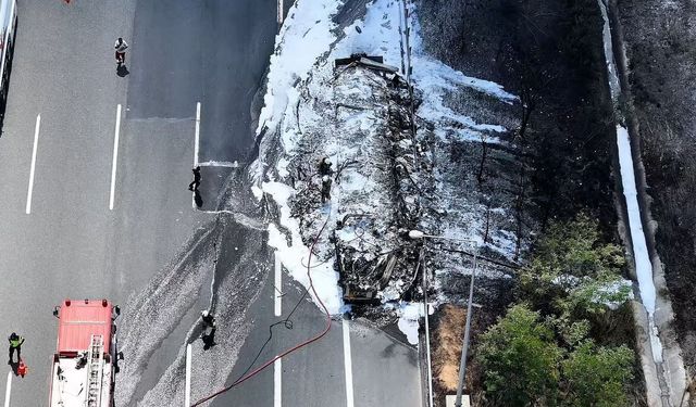 Kuzey Marmara Otoyolu’nda tır yandı