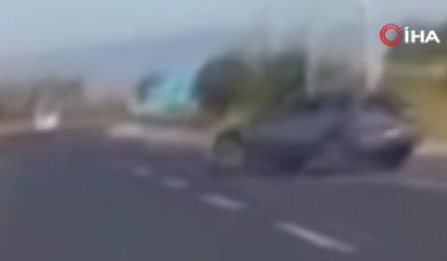 5 kişinin yaralandığı kaza kamerada