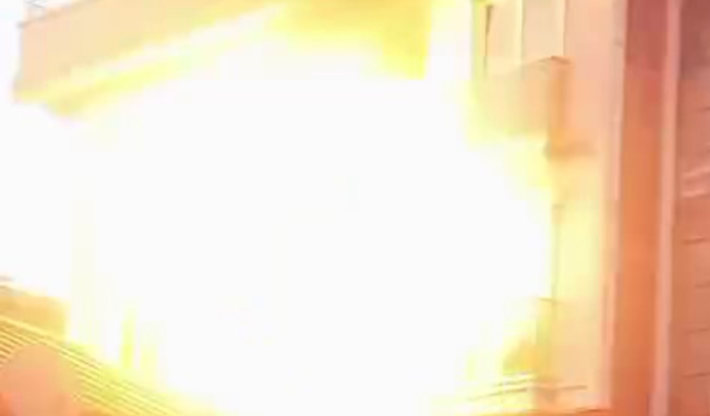 Doğalgaz bomba gibi patladı