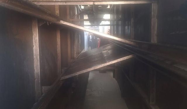 Bolu'da deri fabrikasında baca yangını