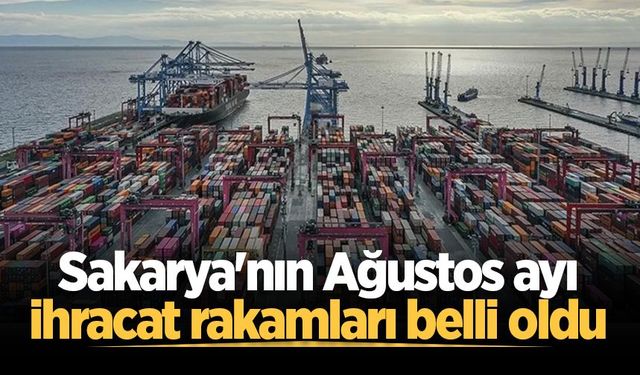 Sakarya'nın Ağustos ayı ihracat rakamları belli oldu