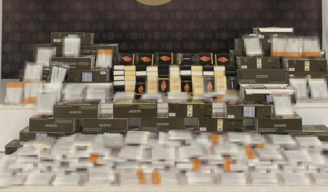 21 bin 500 adet doldurulmuş makaron ele geçirildi