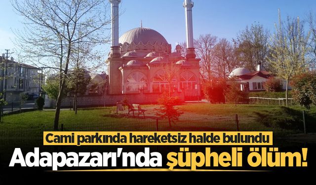 Adapazarı'nda şüpheli ölüm! Cami parkında hareketsiz halde bulundu