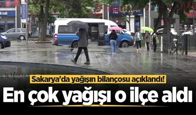 Sakarya'da yağışın bilançosu açıklandı! En çok yağışı o ilçe aldı