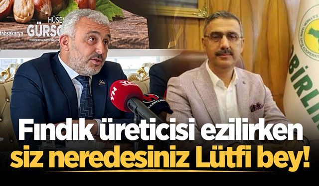 Fındık üreticisi ezilirken siz neredesiniz Lütfi bey!
